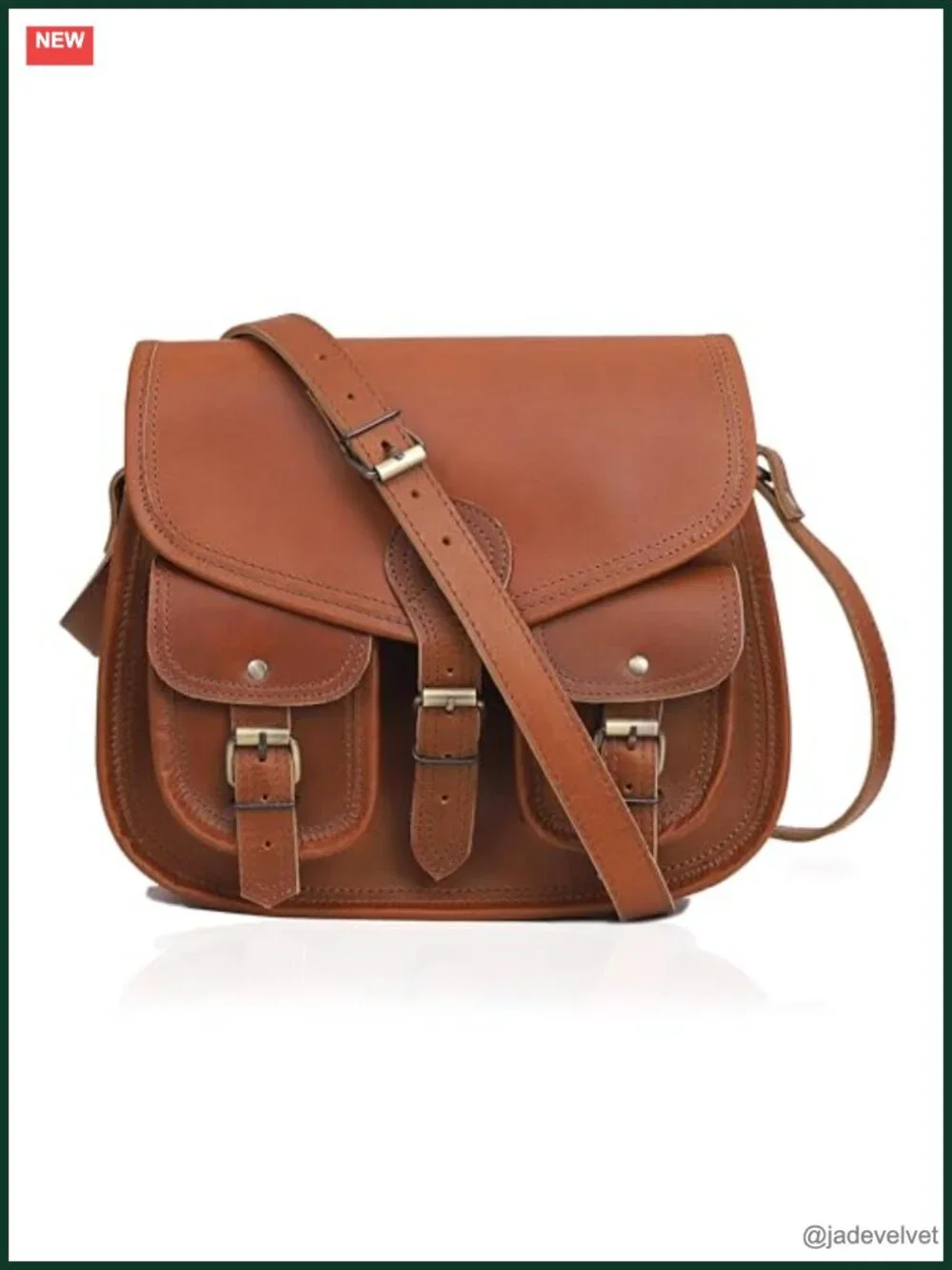 Genuine Leather Messenger Bag Crossbody Satchel Shoulder Bag